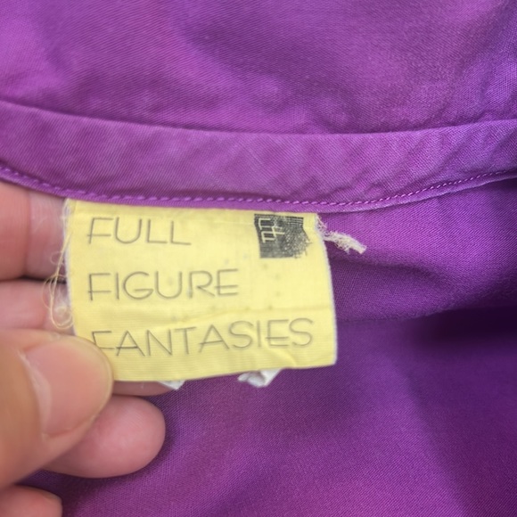 Vintage Women Blouse Pattern Buttons Down Sz XL - Picture 13 of 15